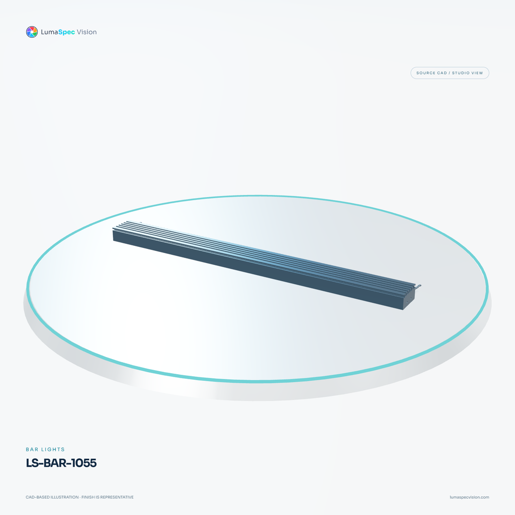 LS-BAR-1055 — Bar lights, 3D view 3. CAD-based illustration; finish is representative.
