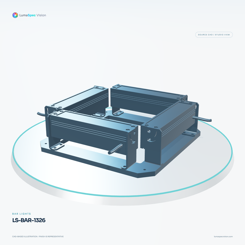 LS-BAR-1326 — Bar lights, 3D view 3. CAD-based illustration; finish is representative.