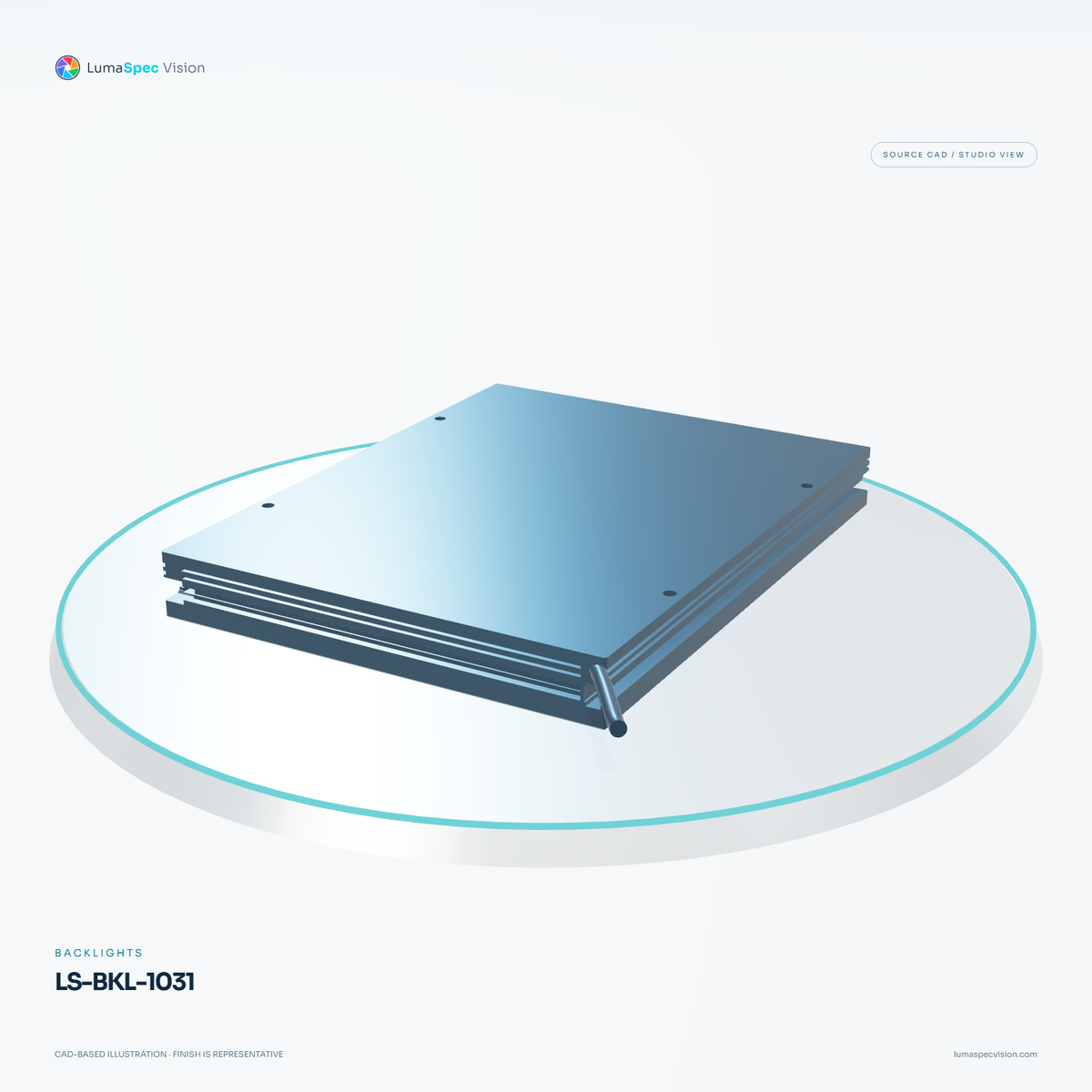 LS-BKL-1031 — Backlights, 3D view 2. CAD-based illustration; finish is representative.