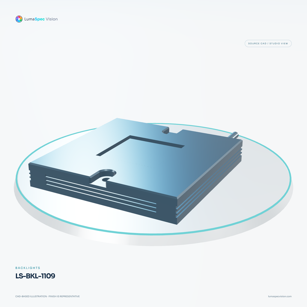 LS-BKL-1109 — Backlights, 3D view 1. CAD-based illustration; finish is representative.
