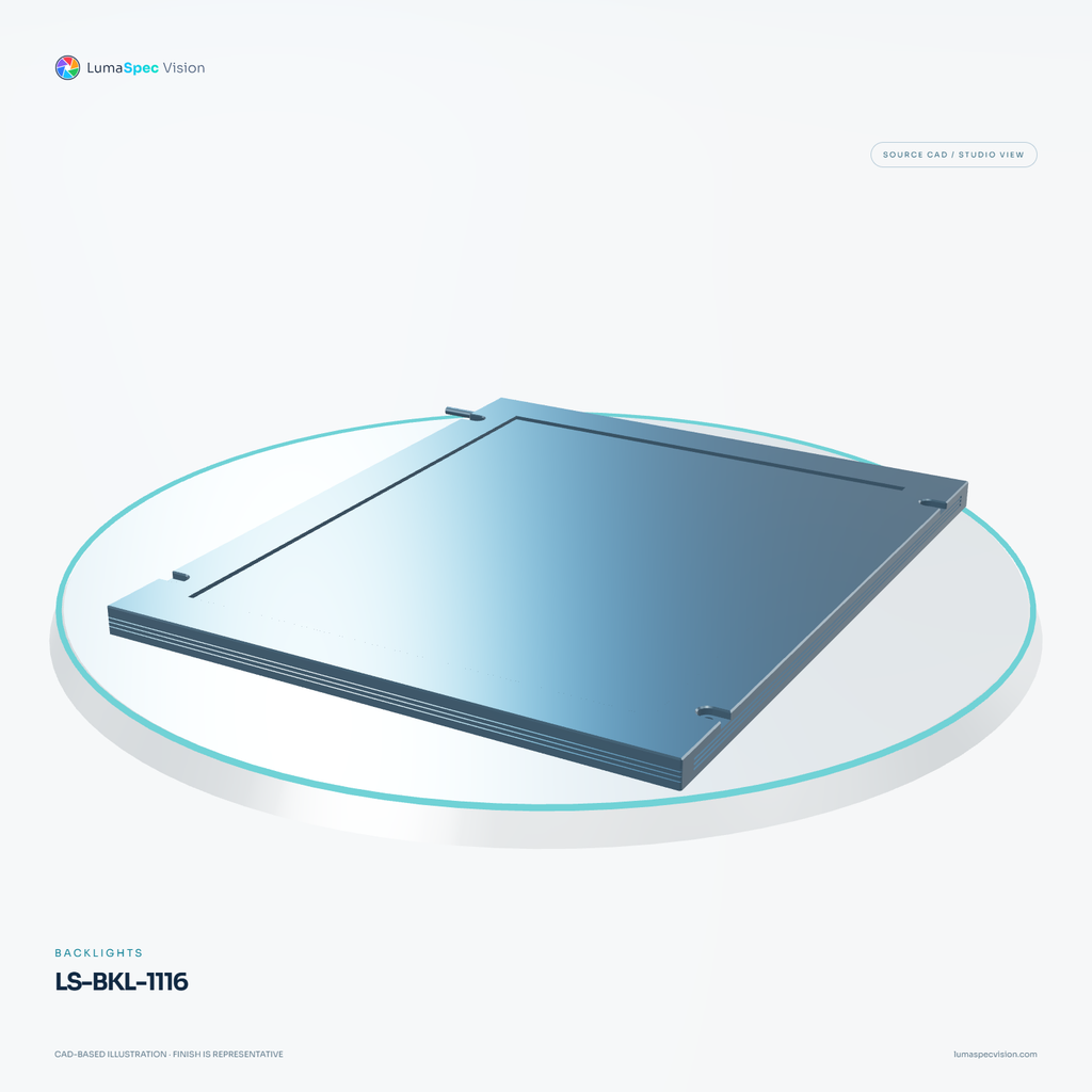 LS-BKL-1116 — Backlights, 3D view 2. CAD-based illustration; finish is representative.