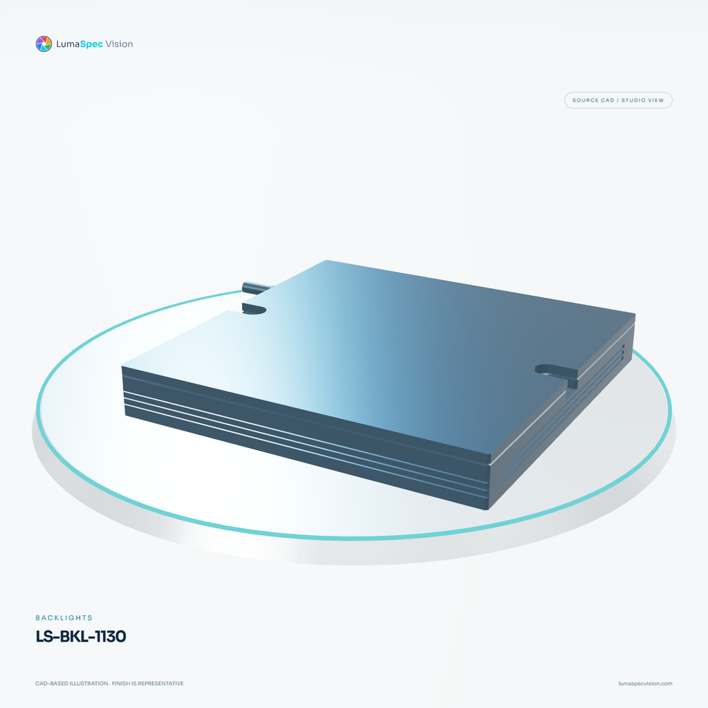 LS-BKL-1130 — Backlights, 3D view 2. CAD-based illustration; finish is representative.