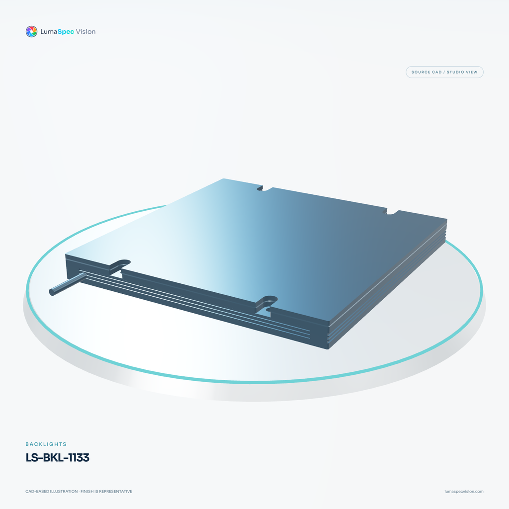 LS-BKL-1133 — Backlights, 3D view 3. CAD-based illustration; finish is representative.