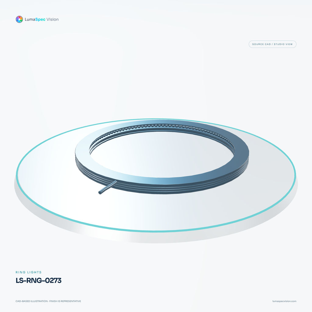 LS-RNG-0273 — Ring lights, 3D view 1. CAD-based illustration; finish is representative.