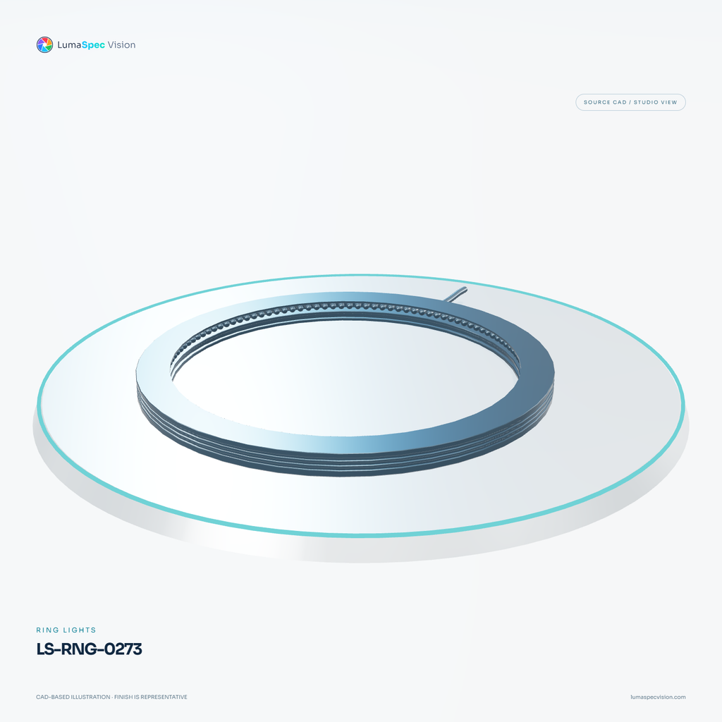 LS-RNG-0273 — Ring lights, 3D view 3. CAD-based illustration; finish is representative.