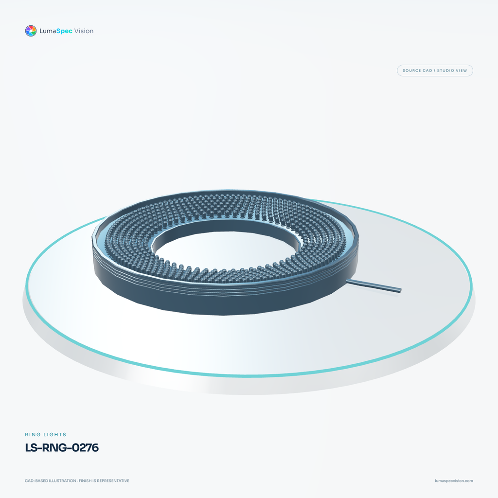 LS-RNG-0276 — Ring lights, 3D view 2. CAD-based illustration; finish is representative.