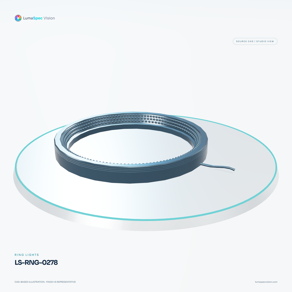LS-RNG-0278 — Ring lights, 3D view 2. CAD-based illustration; finish is representative.