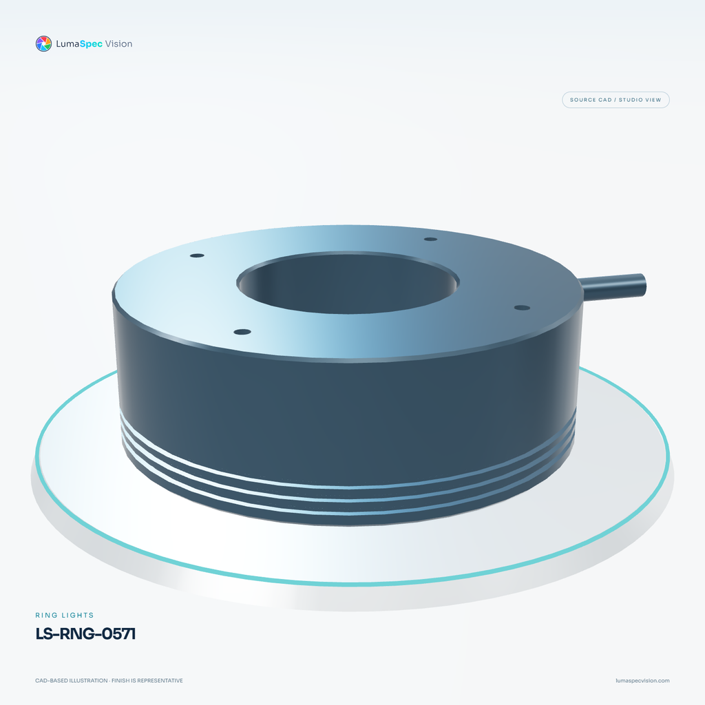LS-RNG-0571 — Ring lights, 3D view 2. CAD-based illustration; finish is representative.