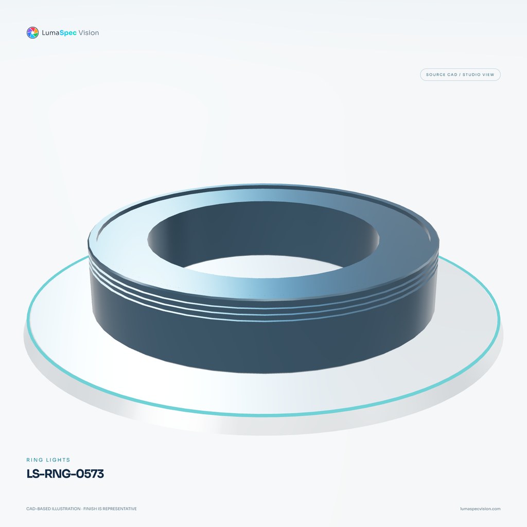 LS-RNG-0573 — Ring lights, 3D view 2. CAD-based illustration; finish is representative.