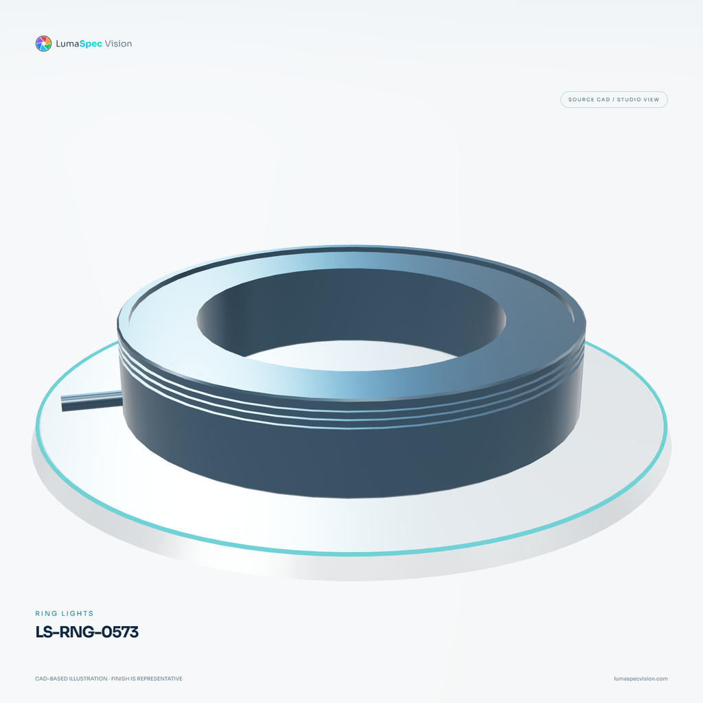 LS-RNG-0573 — Ring lights, 3D view 3. CAD-based illustration; finish is representative.