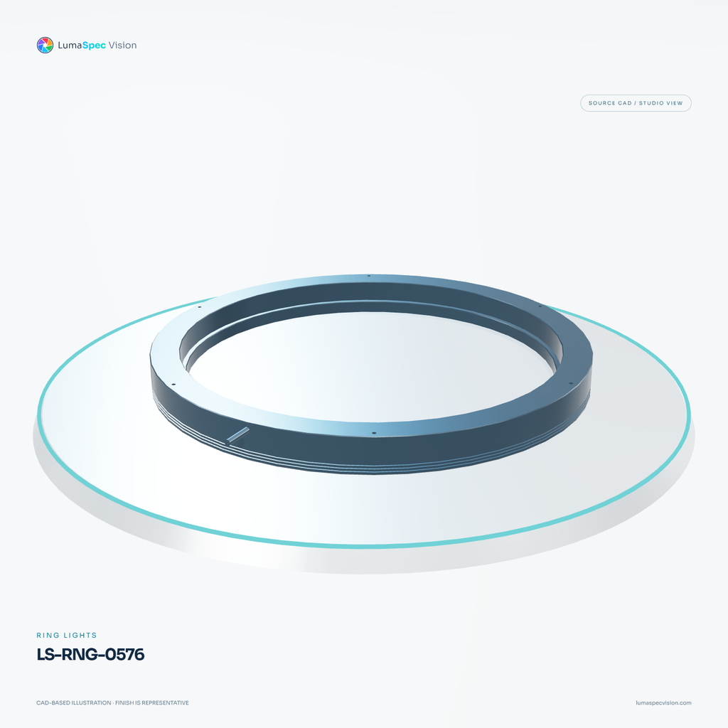 LS-RNG-0576 — Ring lights, 3D view 2. CAD-based illustration; finish is representative.