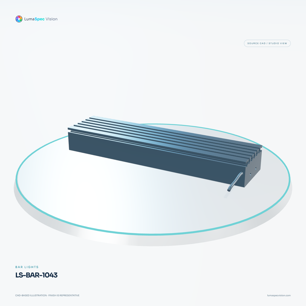 LS-BAR-1043 — Bar lights, 3D view 1. CAD-based illustration; finish is representative.