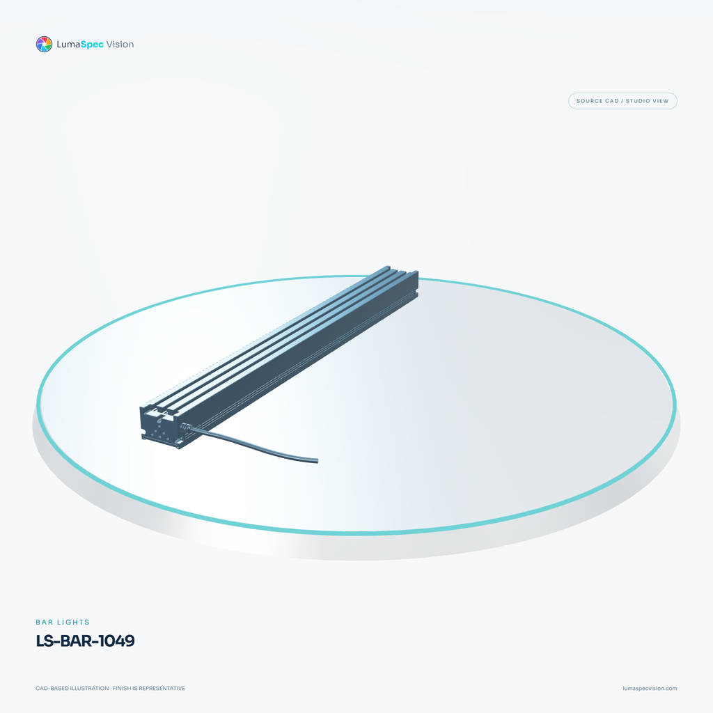 LS-BAR-1049 — Bar lights, 3D view 2. CAD-based illustration; finish is representative.