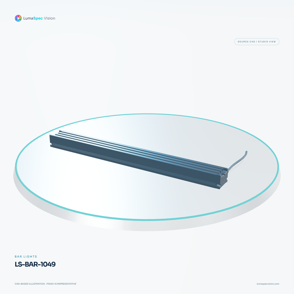 LS-BAR-1049 — Bar lights, 3D view 3. CAD-based illustration; finish is representative.