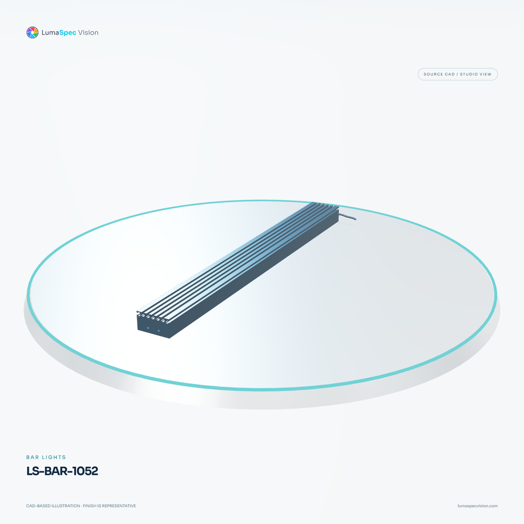 LS-BAR-1052 — Bar lights, 3D view 2. CAD-based illustration; finish is representative.