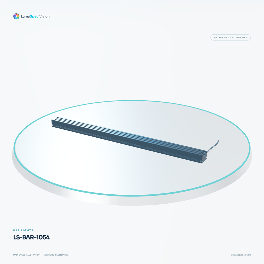 LS-BAR-1054 — Bar lights, 3D view 3. CAD-based illustration; finish is representative.