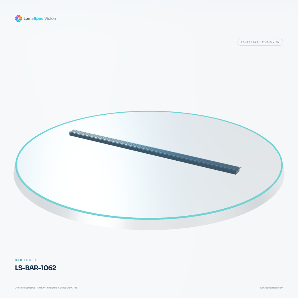 LS-BAR-1062 — Bar lights, 3D view 3. CAD-based illustration; finish is representative.