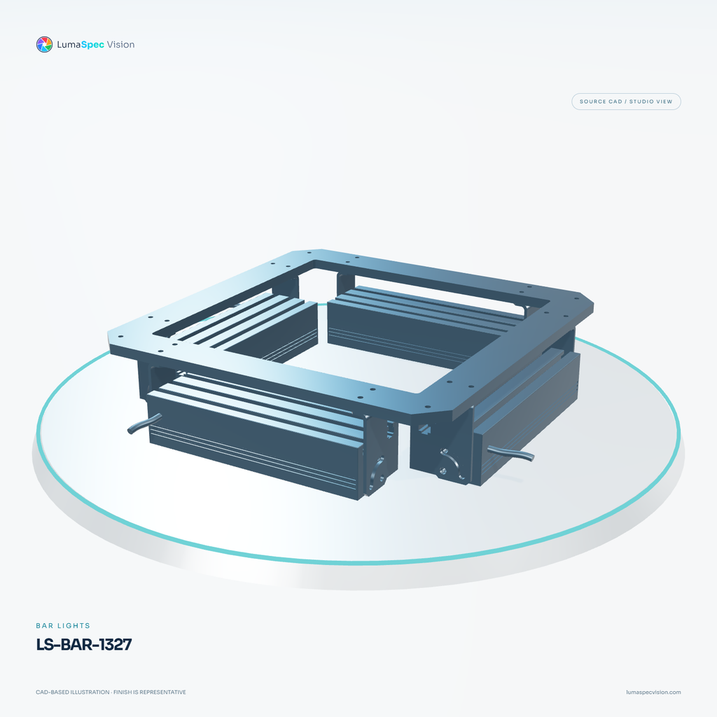 LS-BAR-1327 — Bar lights, 3D view 3. CAD-based illustration; finish is representative.