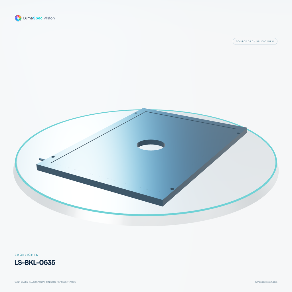 LS-BKL-0635 — Backlights, 3D view 3. CAD-based illustration; finish is representative.