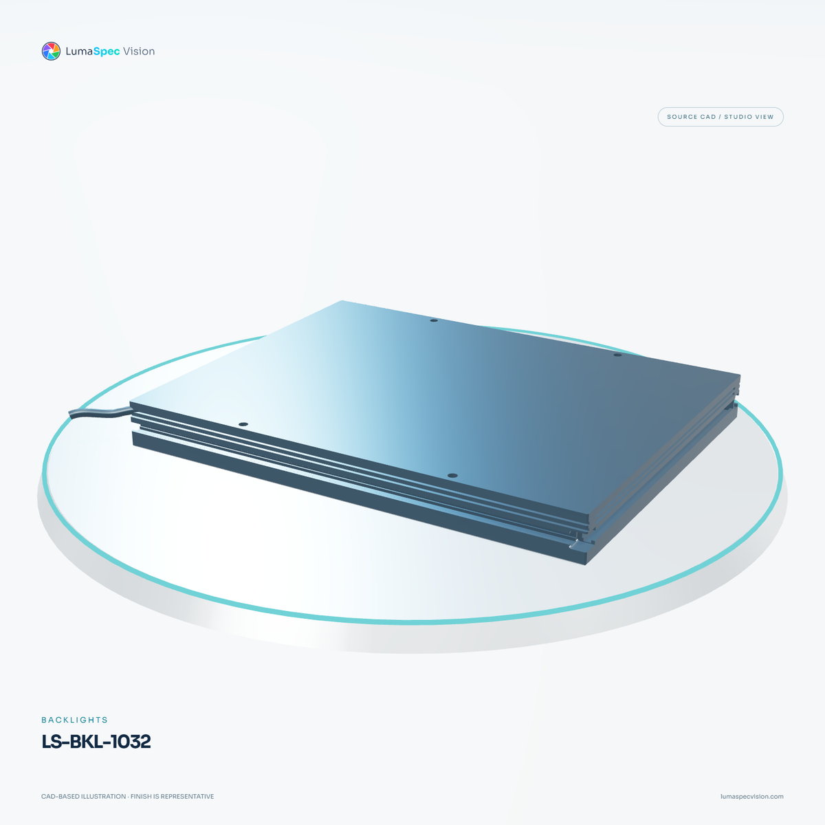 LS-BKL-1032 — Backlights, 3D view 3. CAD-based illustration; finish is representative.