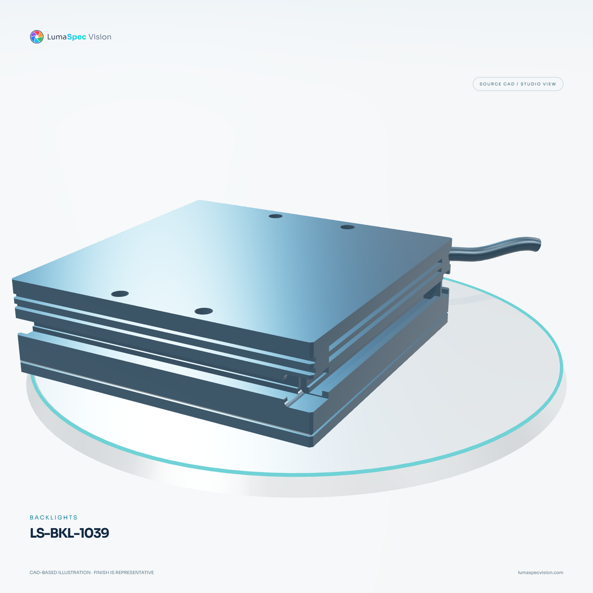 LS-BKL-1039 — Backlights, 3D view 1. CAD-based illustration; finish is representative.