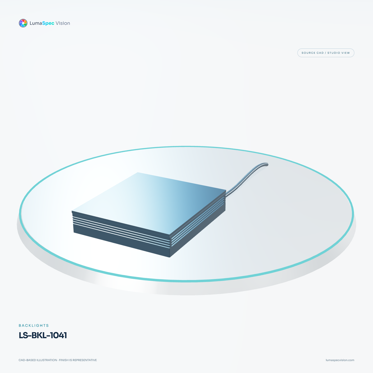 LS-BKL-1041 — Backlights, 3D view 1. CAD-based illustration; finish is representative.