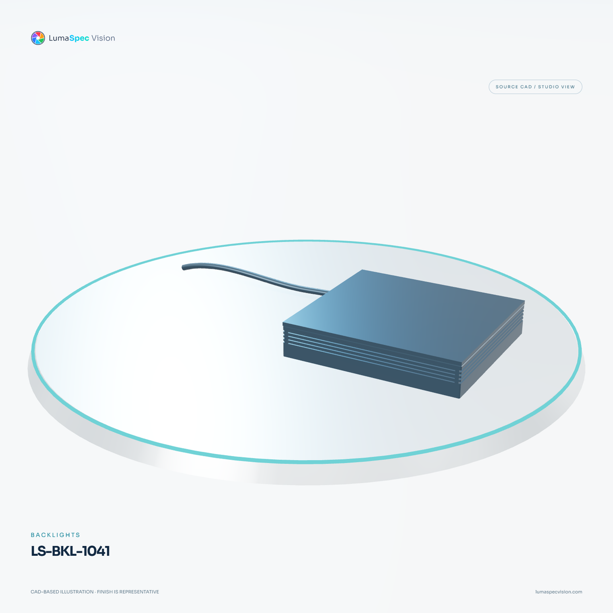 LS-BKL-1041 — Backlights, 3D view 2. CAD-based illustration; finish is representative.