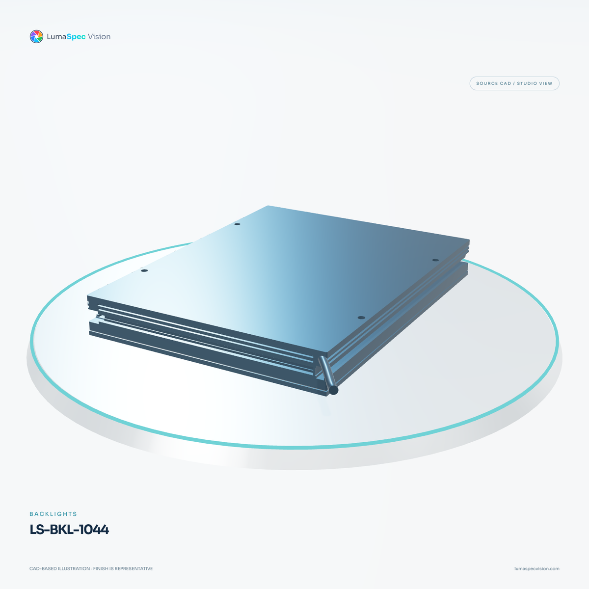 LS-BKL-1044 — Backlights, 3D view 2. CAD-based illustration; finish is representative.