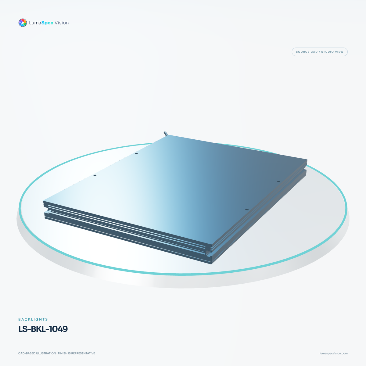 LS-BKL-1049 — Backlights, 3D view 2. CAD-based illustration; finish is representative.