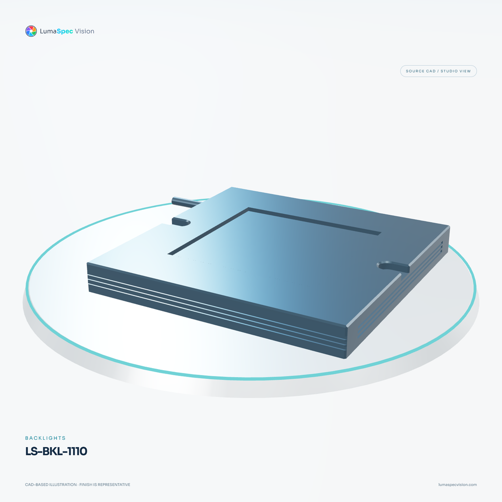 LS-BKL-1110 — Backlights, 3D view 2. CAD-based illustration; finish is representative.