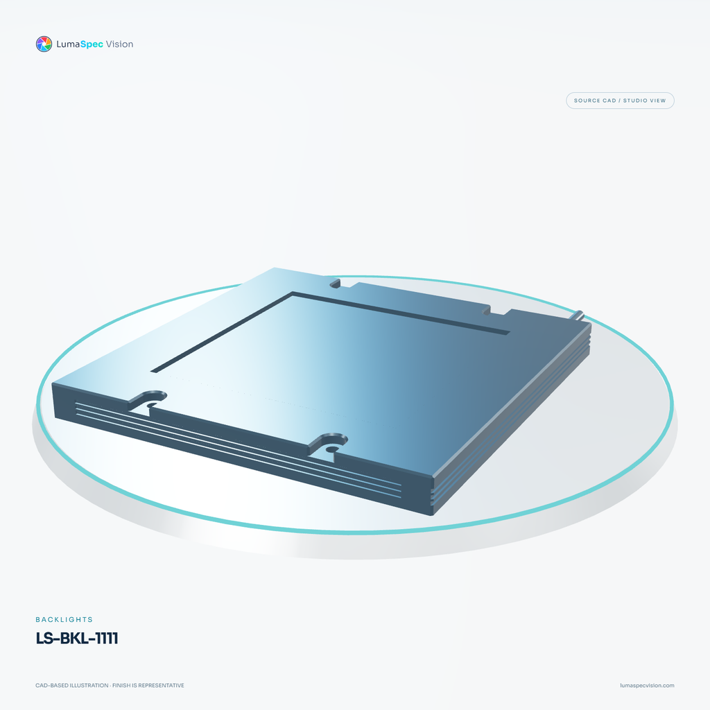 LS-BKL-1111 — Backlights, 3D view 1. CAD-based illustration; finish is representative.