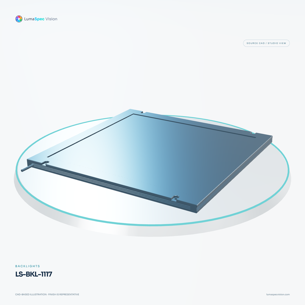 LS-BKL-1117 — Backlights, 3D view 3. CAD-based illustration; finish is representative.