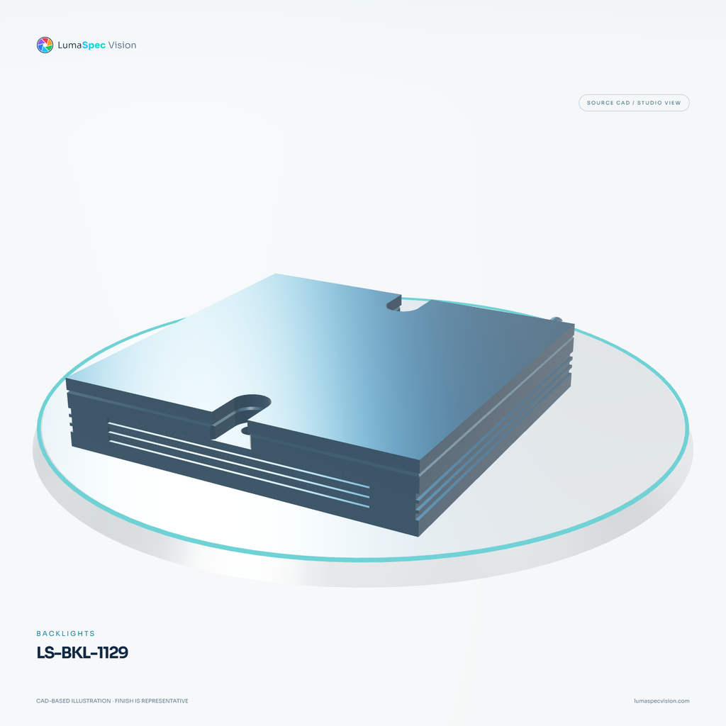 LS-BKL-1129 — Backlights, 3D view 1. CAD-based illustration; finish is representative.