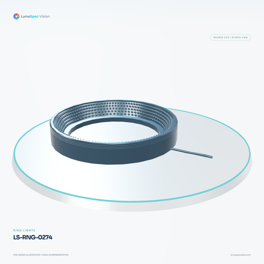 LS-RNG-0274 — Ring lights, 3D view 2. CAD-based illustration; finish is representative.