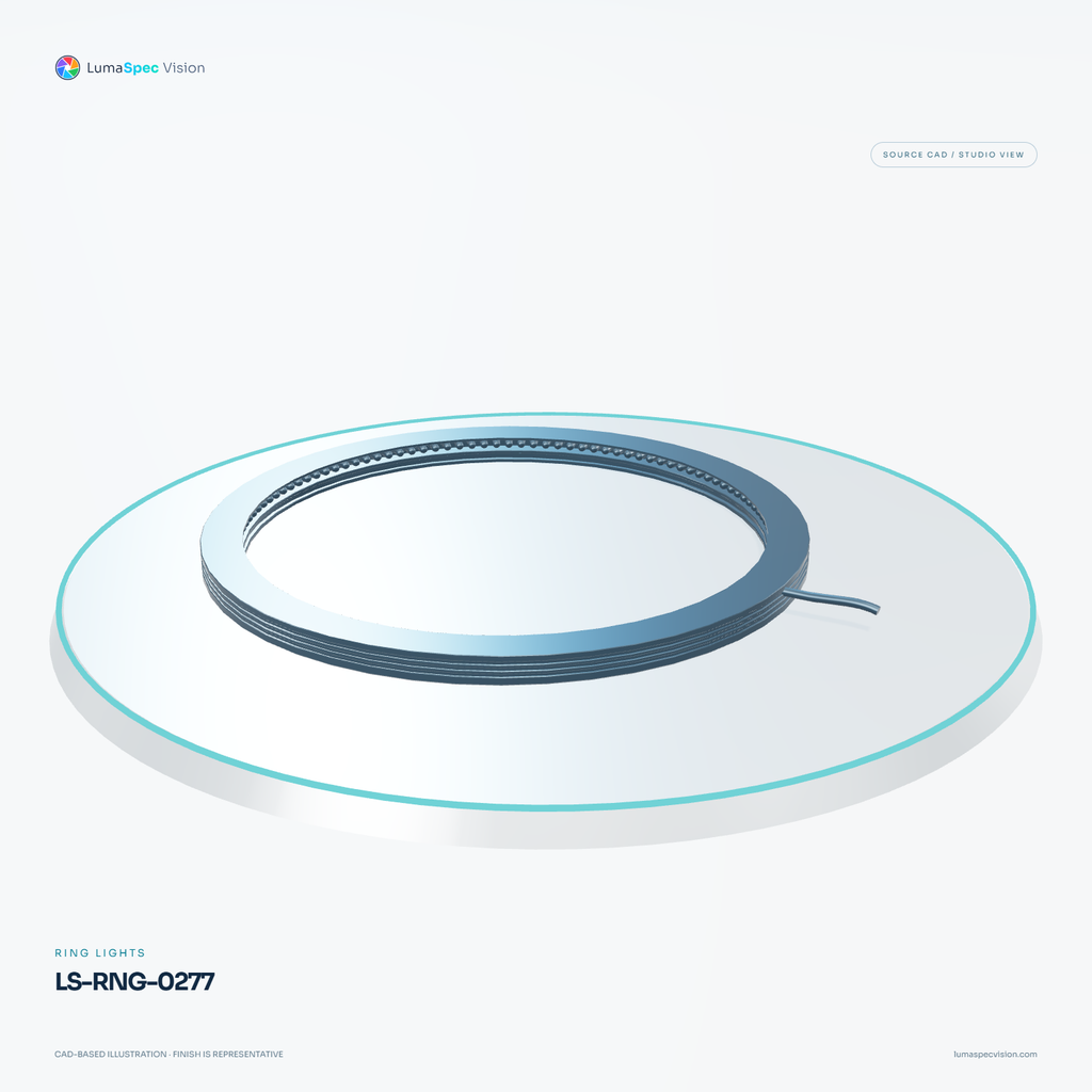 LS-RNG-0277 — Ring lights, 3D view 2. CAD-based illustration; finish is representative.