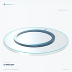 LS-RNG-0277 — Ring lights, 3D view 3. CAD-based illustration; finish is representative.