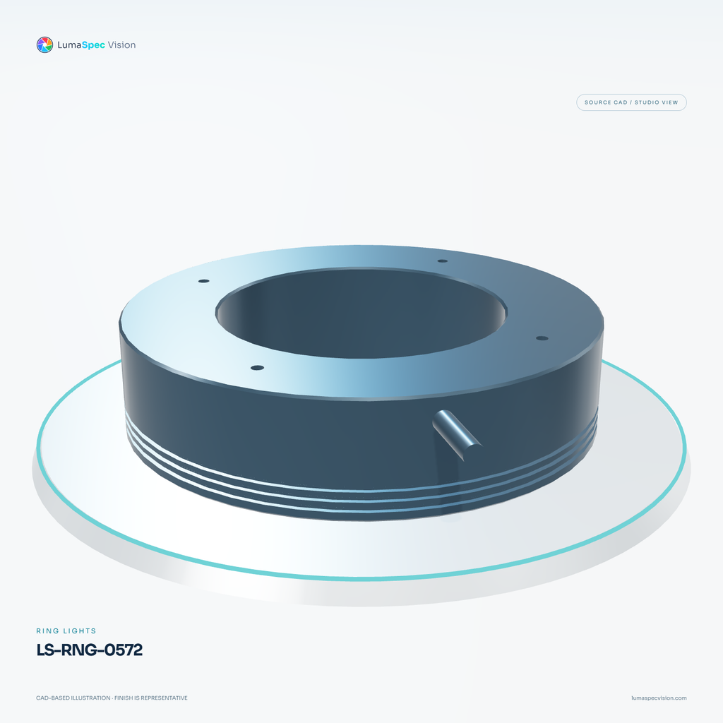 LS-RNG-0572 — Ring lights, 3D view 1. CAD-based illustration; finish is representative.