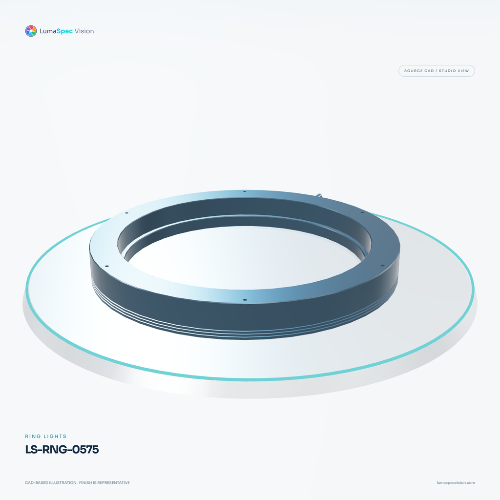 LS-RNG-0575 — Ring lights, 3D view 2. CAD-based illustration; finish is representative.