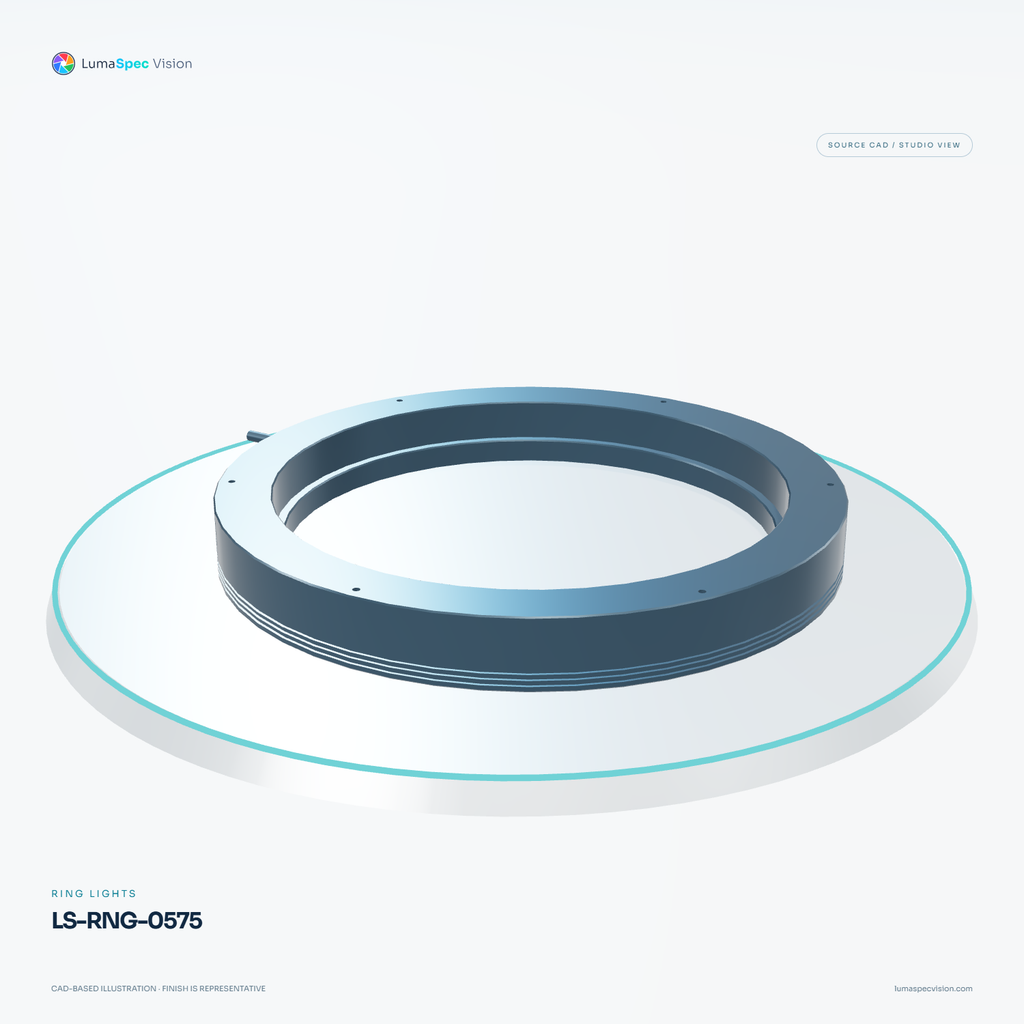 LS-RNG-0575 — Ring lights, 3D view 3. CAD-based illustration; finish is representative.