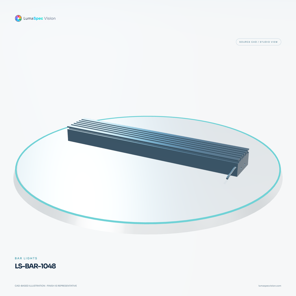 LS-BAR-1048 — Bar lights, 3D view 1. CAD-based illustration; finish is representative.