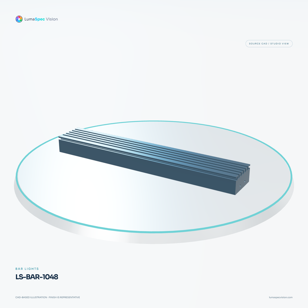 LS-BAR-1048 — Bar lights, 3D view 3. CAD-based illustration; finish is representative.
