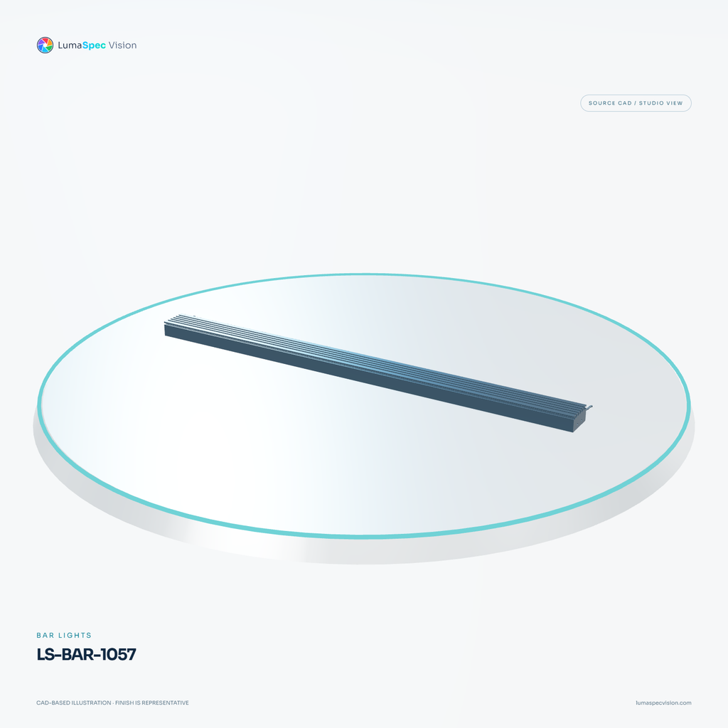 LS-BAR-1057 — Bar lights, 3D view 3. CAD-based illustration; finish is representative.