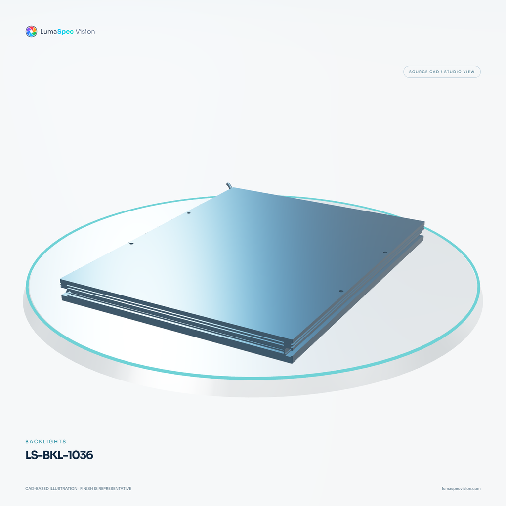 LS-BKL-1036 — Backlights, 3D view 2. CAD-based illustration; finish is representative.