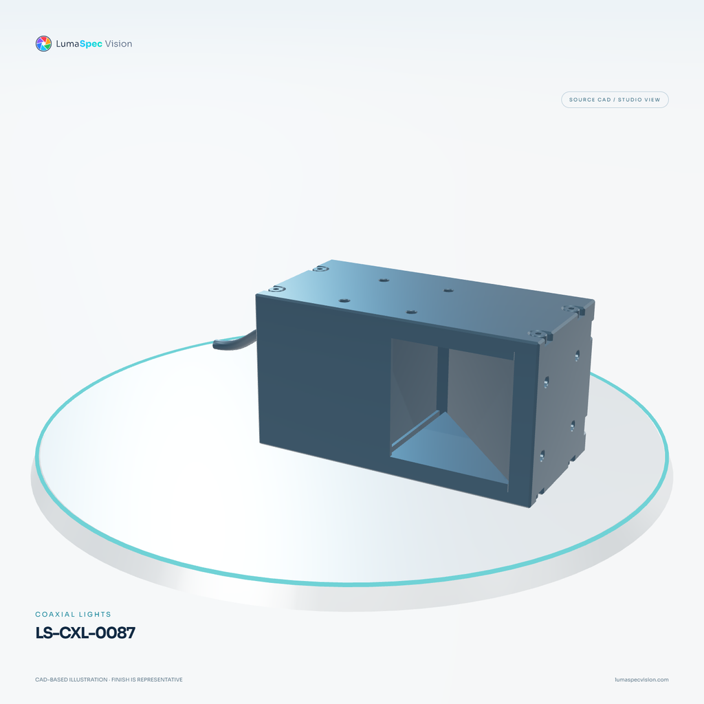 LS-CXL-0087 — Coaxial lights, 3D view 2. CAD-based illustration; finish is representative.
