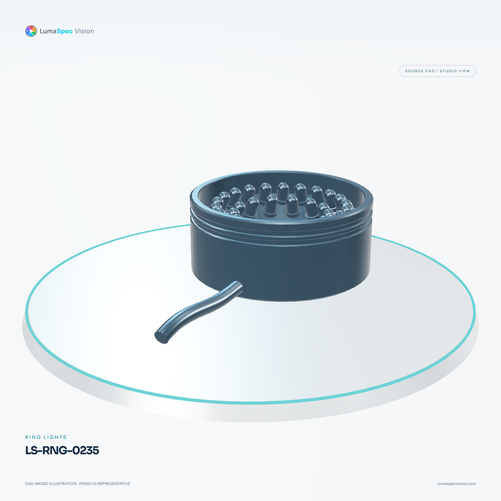 LS-RNG-0235 — Ring lights, 3D view 1. CAD-based illustration; finish is representative.