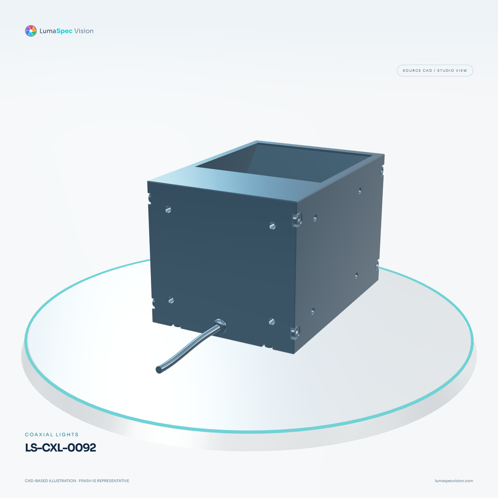 LS-CXL-0092 — Coaxial lights, 3D view 1. CAD-based illustration; finish is representative.