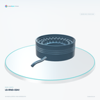 LS-RNG-0241 — Ring lights, 3D view 1. CAD-based illustration; finish is representative.