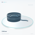 LS-RNG-0241 — Ring lights, 3D view 2. CAD-based illustration; finish is representative.