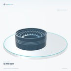 LS-RNG-0241 — Ring lights, 3D view 3. CAD-based illustration; finish is representative.