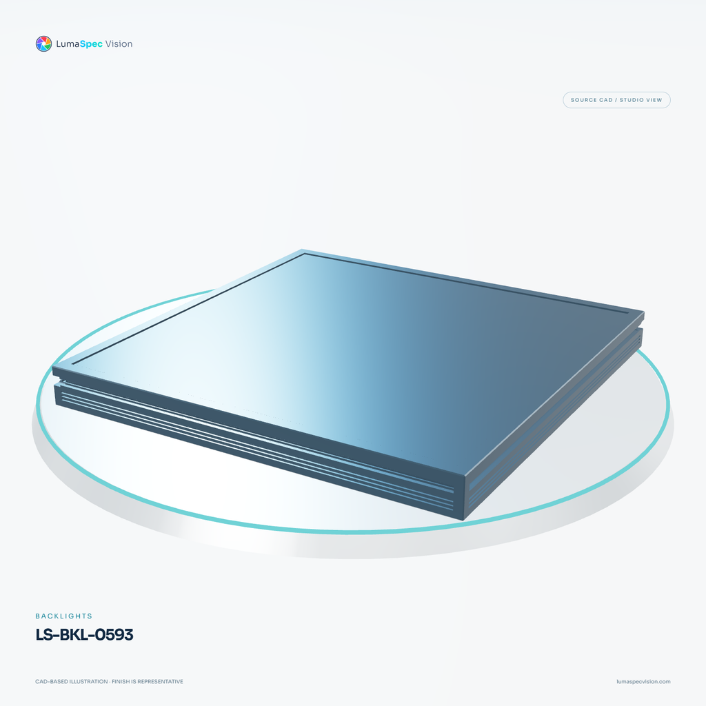 LS-BKL-0593 — Backlights, 3D view 3. CAD-based illustration; finish is representative.